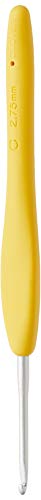CLOVER 1041/C Yellow Amour Crochet Hook, Size C, 2.75mm