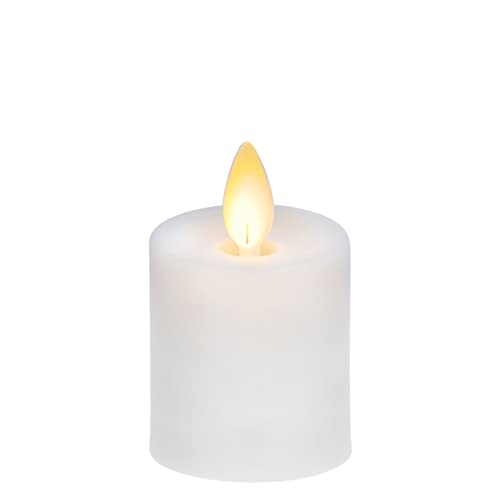 Ganz Water-Resistant, Remote Ready White 2 x 2 Resin LED Votive Candles, Set of 2