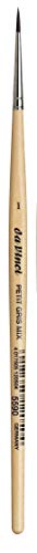 Gregory Daniels Fine Arts da Vinci Watercolor Series 5590 Petit Gris Mix Paint Brush, Round Russian Blue Squirrel Hair/Synthetic Mix with Lacquered Non-Roll Handle, Size 1