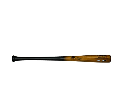 BamBooBat Adult 100 Day Warranty Bamboo/Hickory Hybrid Baseball Bat, 33"/31 oz, Black/Brown (HBBG271-HY33)