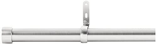 Umbra Cappa Curtain Rod  1-1/4-Inch Drapery Rod Extends from 72 to 144 Inches, Includes 2 Matching Finials, Brackets & Hardware, Nickel