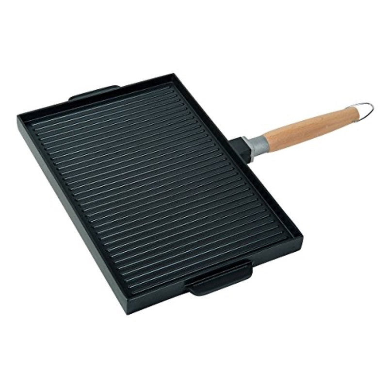 MasterPan Non-Stick Grill and Griddle Pan with Removable Handle, 15" (Innovative Series)