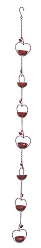 Ganz CG174814 Red Enamel Apple Rain Chain, 59-inch Height