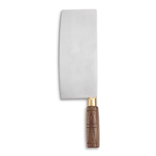 HIC Helen Chen‚Äôs Asian Kitchen Chinese Chef Knife Vegetable Cleaver, High-Quality Japanese Carbon Steel, 8-Inch Blade