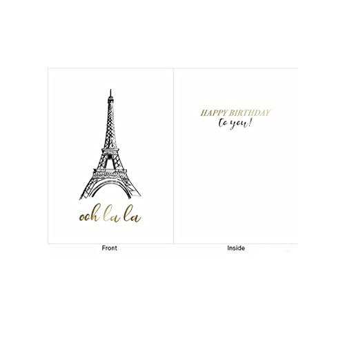 Design Design Ooh La La Eiffel Tower Birthday Card - Her