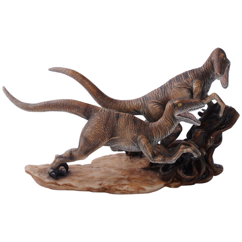 Comfy Hour Jurassic Raptor Dinosaur Figurine Statue Decor Sculpture Fossil Themed Art in 3D Prehistoric Animal Collectible