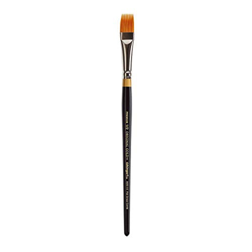 KingArt Original Gold 9120 Series , Premium Artist Brush, Golden TAKLON Flat RAKE-Size: 1/2