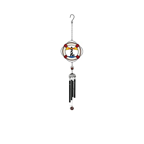 Carson Home 61309 Lighthouse Wireworks Garden Chime, 31-inch Length, Glass Marbles, Mesh, Tin, Beads and Faux Gems