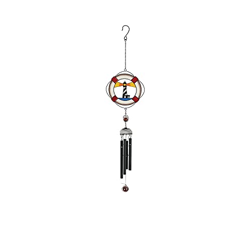 Carson Home 61309 Lighthouse Wireworks Garden Chime, 31-inch Length, Glass Marbles, Mesh, Tin, Beads and Faux Gems