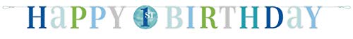 Unique Industries Blue Dots 1st Birthday Letter Banner