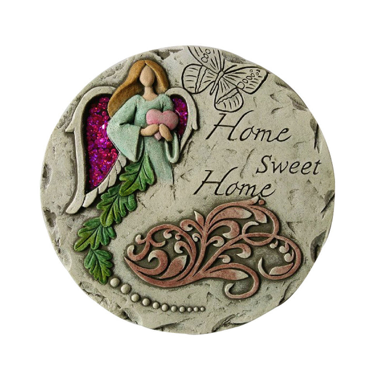 Comfy Hour 10" Angel Home Sweet Home Garden Stepping Stone