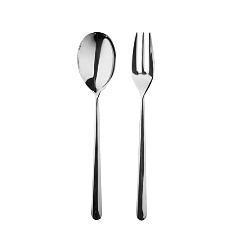 Mepra Stainless Steel Linea Serving Set (Fork and Spoon)