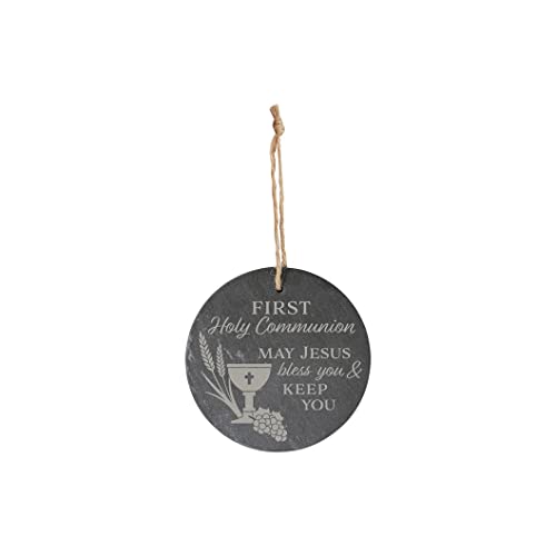 Carson Home Slate Ornament, 4-inich Diameter (Communion)