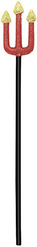 amscan Glitter Pitchfork, Multicolor, 4.5" x 27.3"