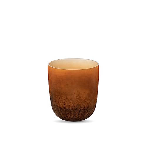 Park Hill Collection Bronze Luster Crackle Glass Vase, Small, 6.25-inch Height, Glass, for Decorative Use, Wall Decor, Home, Office, Kitchen, Living Room, Indoor