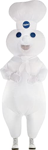 Amscan Party City Pillsbury Doughboy Inflatable Halloween Costume for Adults, Standard Size, Includes Jumpsuit and Built-in Fan