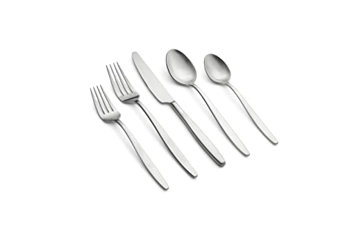 CAMBRIDGE Nylah 20-Piece Flatware Set, Service for 4, 0, SILVER SATIN