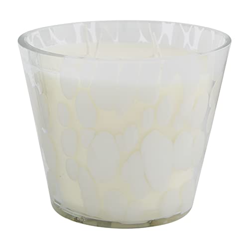 Mud Pie Scattered Dot Scented Candle, 4" x 5" Diameter , Cream