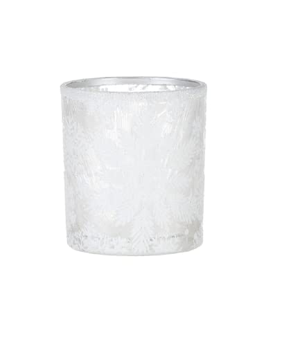 RAZ Imports Snowflake Crackle Tube, 3.5 inches, Glass