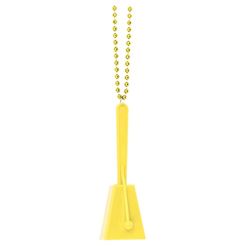 Amscan Noisemaker Plastic Clacker Bead Necklace, 36", Yellow