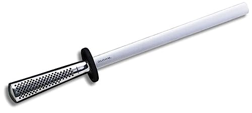 Scanpan Global Honing Rod G-38/B, 10in/26cm Knife Diamond Sharpening Steel, 10", White