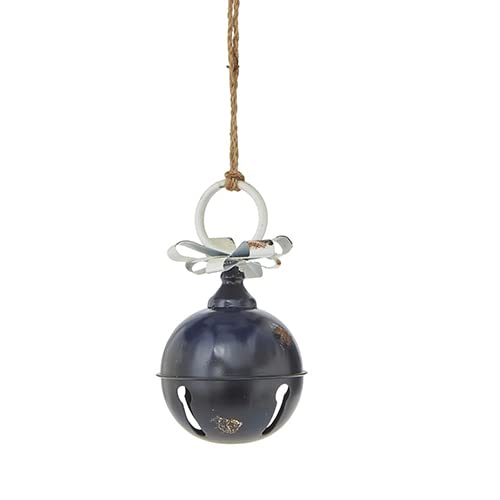 RAZ Imports 2022 Cozy Christmas 7.75" Blue Jingle Bell