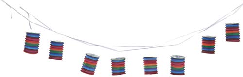 Beistle Colorful Fiesta Style Garland Paper Lanterns, 1ct, Multicolor