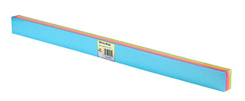Hygloss Products Strips, Cardstock, 1.5" x 23" Size, 5 Assorted Primary Colors, 100 Pcs