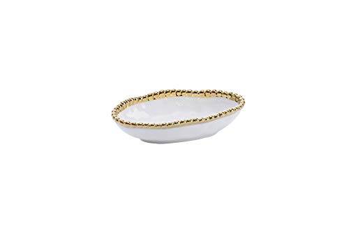 Pampa Bay Golden Salerno Long Condiment Bowl
