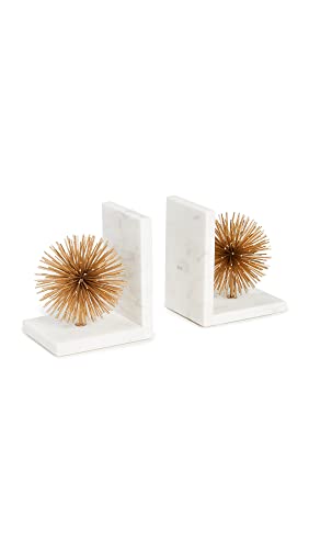 Two's Company Gold Starburst Bookends Decorative Accessory (Set of 2)