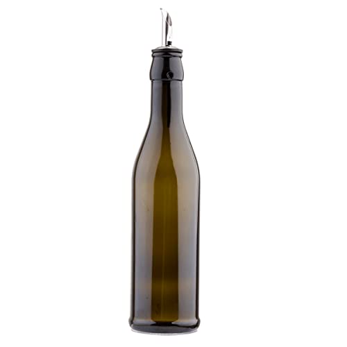 Tablecraft H92006 Glass Bottle Pourer, Green, Stainless Steel, 17 oz, 12.5-inch Height