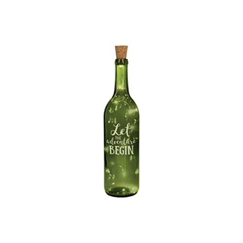 Carson 24644 Adventure Wine Bottle with Cork String Lights, 11.33-inch Height