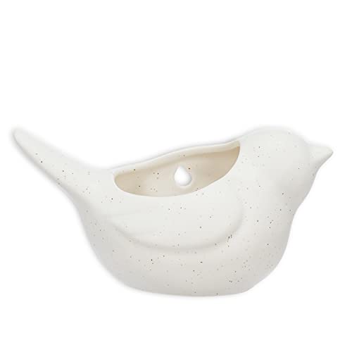 Abbott Collection  27-HAVEN-003-IVORY Simple Bird Wall Planter, Ivory