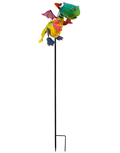 Colorful Dragon Garden Stake -Continental Art Center CAC194052AS
