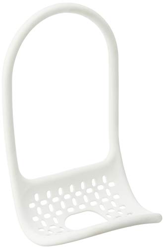Umbra Sling Flexible Sink Caddy, Non-slip  Holds Sponge, Scrubbing Brush or Dishrag, White