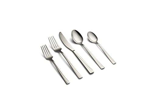 Cambridge Silversmiths Dora Sand 20-Piece Flatware Set, Service for 4,Silver