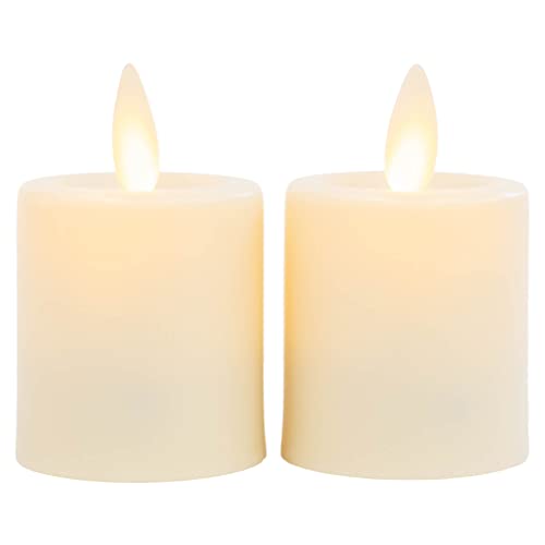 Ganz LED Water Resistant Resin Votive Pillar Candle 2pc. set (LLRV1014)