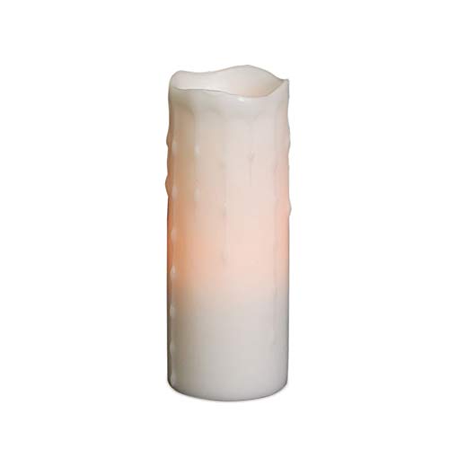 White Wax Drip Flameless Battery Candle by Melrose International - 3x8