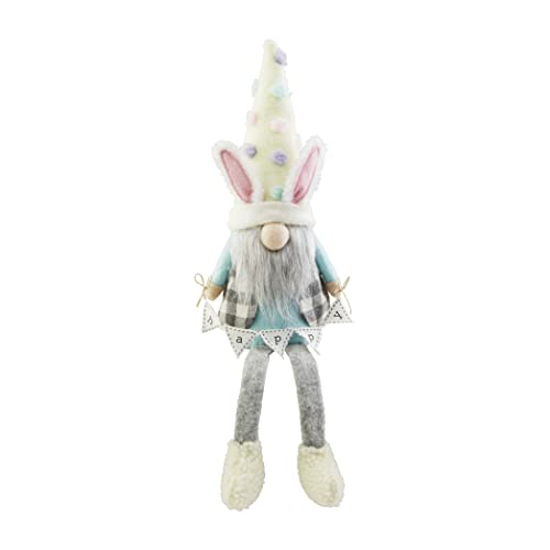 Mud Pie Easter Dangle Leg Gnomes, Small, 19" x 5", Cotton, Felt and Canvas