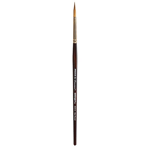 KINGART Finesse 8020 Ultra Round Series Kolinsky Sable Synthetic Blend Premium Watercolor Artist Brushes (6)