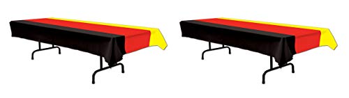Beistle German Table Covers 2 Piece, 54" x 108", Red/Black/Yellow
