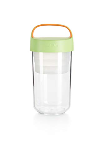 L√©ku√© Go Food Travel Container, 600ml/20 fl. oz, Citrus Fruit Reusable Lunch jar, 20