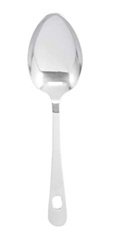 HIC Continental Buffet Style Solid Serving Spoon, Stainless Steel, 9-Inch