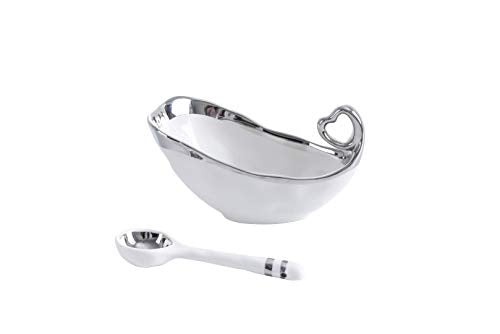 Pampa Bay Get Gifty Bowl and Spoon Set, Heart Design