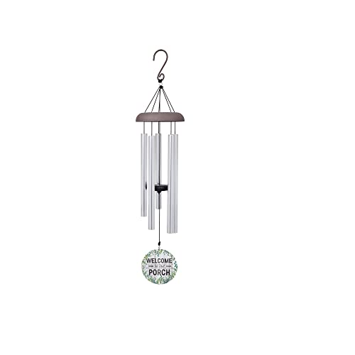 Carson Home 61116 Welcome to Our Porch Picture Perfect Chime, 30-inch Length, Aluminum, Industrial Cord and Adjustable Striker