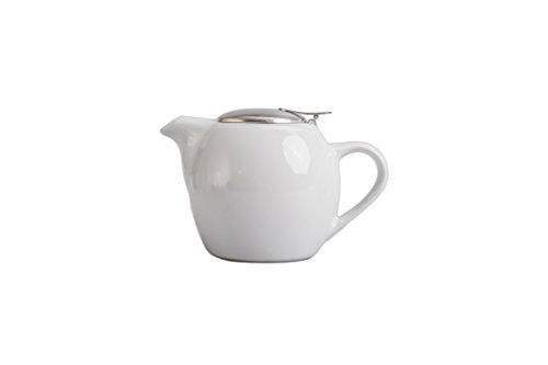 BIA Cordon Bleu Ooh La La 20-Ounce Porcelain Teapot with Infuser, White