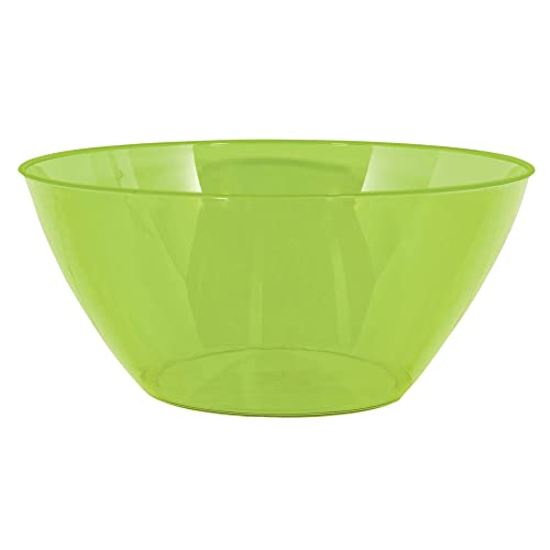 Amscan Tableware Plastic Bowl, 5 Qt, Kiwi