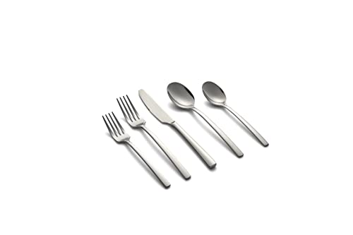 Cambridge Silversmiths Beacon Mirror 20 Piece Flatware Set, Service for Four, silver