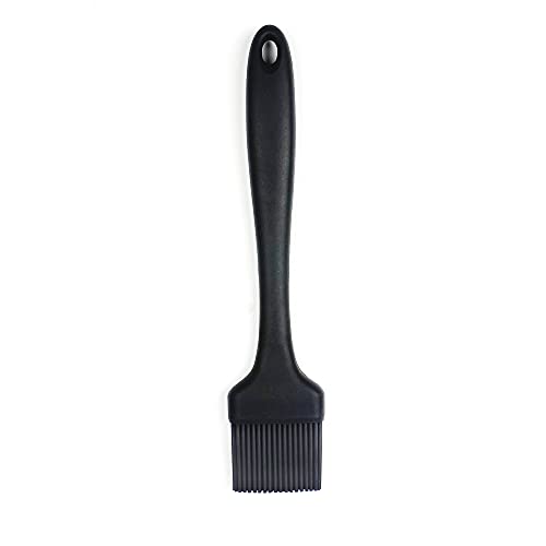RSVP International (EBB-TQ) Silicone Basting Brush, Black, 8.75" | Gently Spreads Butter, Sauces, Marinades, & More | Dishwasher Safe & Heat Resistant | BBQ Grill, Baking, Preparing Meats