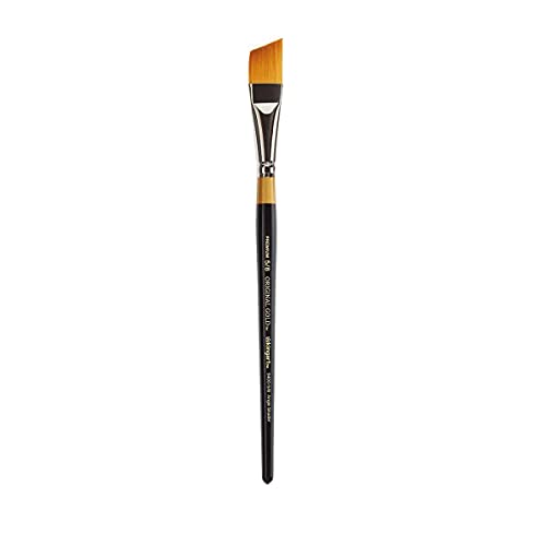 KINGART Original 9400 Series, Golden Taklon Angular Shader, Size 5/8, Black/Gold